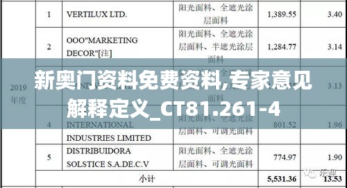 新奥门资料免费资料,专家意见解释定义_CT81.261-4