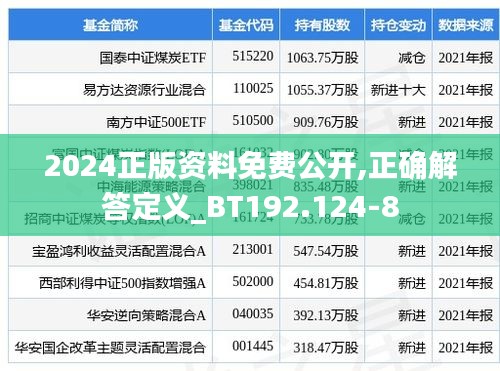 2024正版资料免费公开,正确解答定义_BT192.124-8