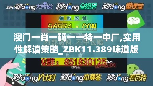 澳门一肖一码一一特一中厂,实用性解读策略_ZBK11.389味道版