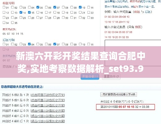 新澳六开彩开奖结果查询合肥中奖,实地考察数据解析_set93.930-6